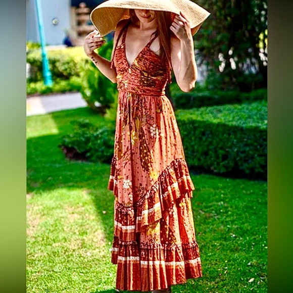🌺🎉HP🎉🌺 NWT Ulla Johnson Meera Tiered Maxi Dress Cardinal